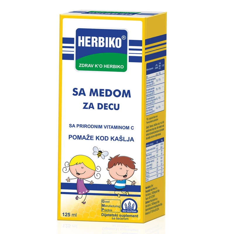 HERBIKO® Sirup za Decu sa Medom Protiv Kašlja 125 mL