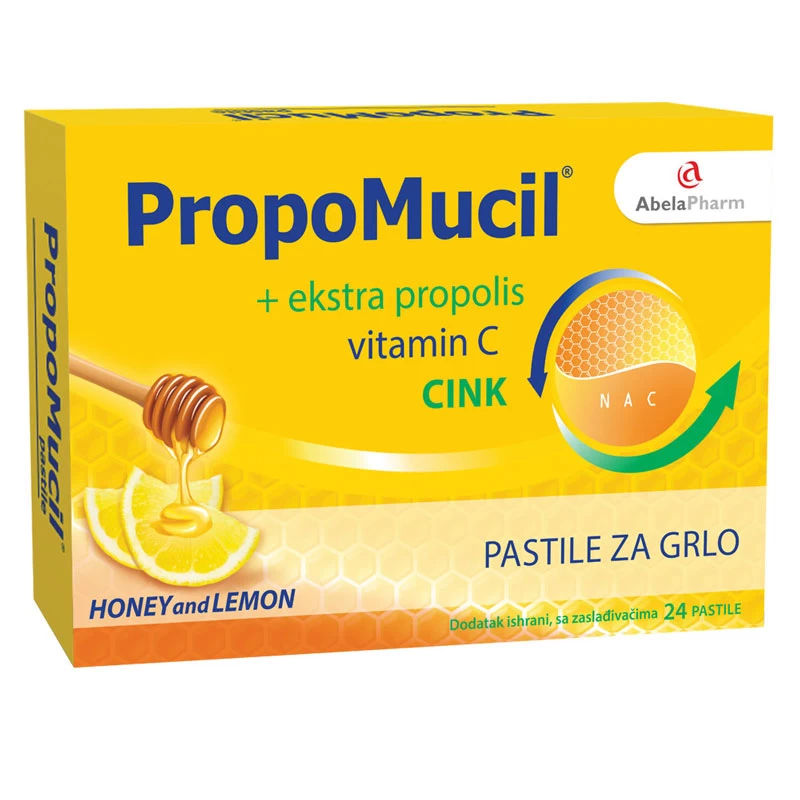 PropoMucil® Pastile Med i Limun 24 Pastile