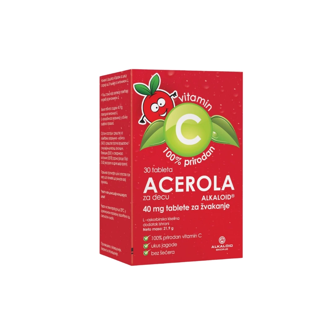 Alkaloid ACEROLA 40 mg 30 Tableta za Decu