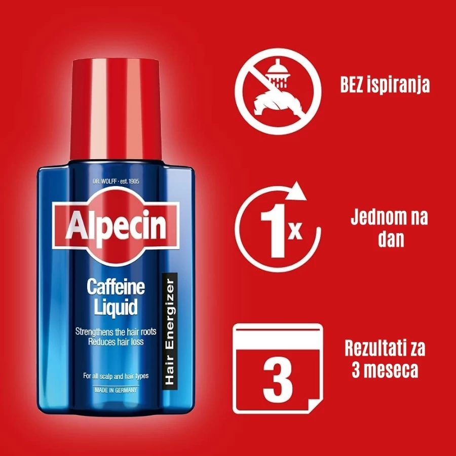 Alpecin Caffeine Liquid Kofeinski Losion Protiv Opadanja Kose 200 mL