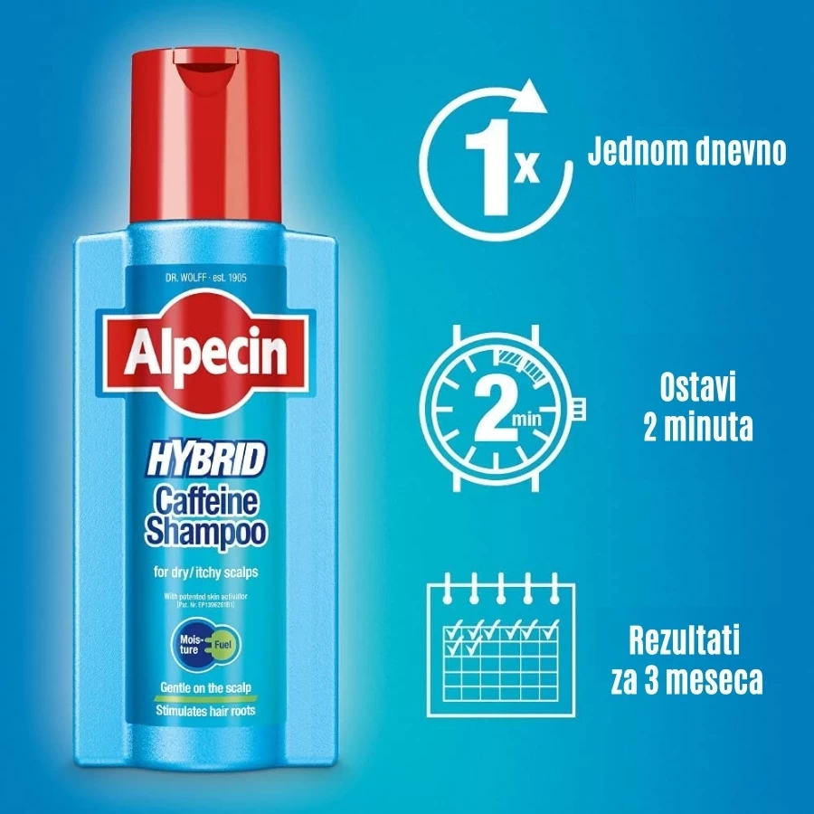 Alpecin HYBRID Caffeine Kofeinski Šampon 250 mL