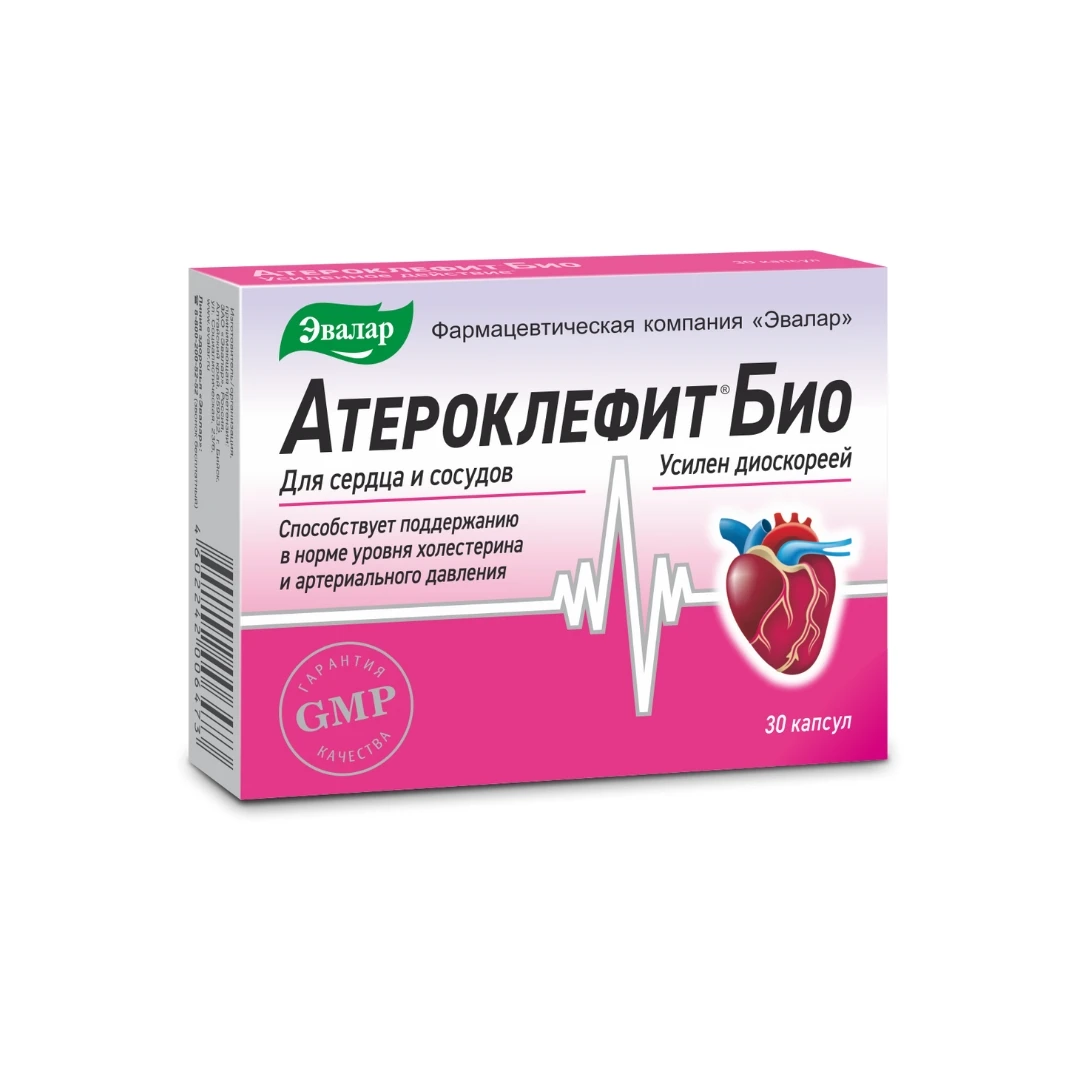 Evalar Ateroklefit® Bio 30 Kapsula za Čišženje Krvnih Sudoova i Snižavanje Holesterola Biostatin