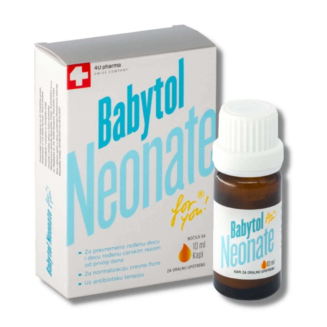 Babytol Neonate Kapi sa Probiotskim Kuturama za Bebe Rođene Carskim Rezom10 mL