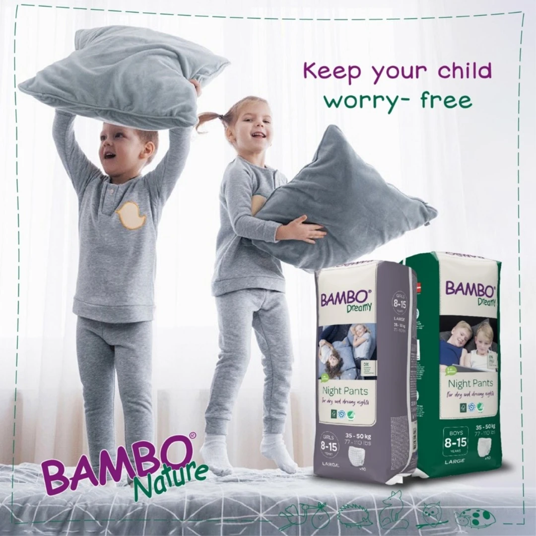 BAMBO® Dreamy Noćne Gaćice za Inkontinenciju za Devojčice 35-50 Kg 10 Gaćica za Devojčice