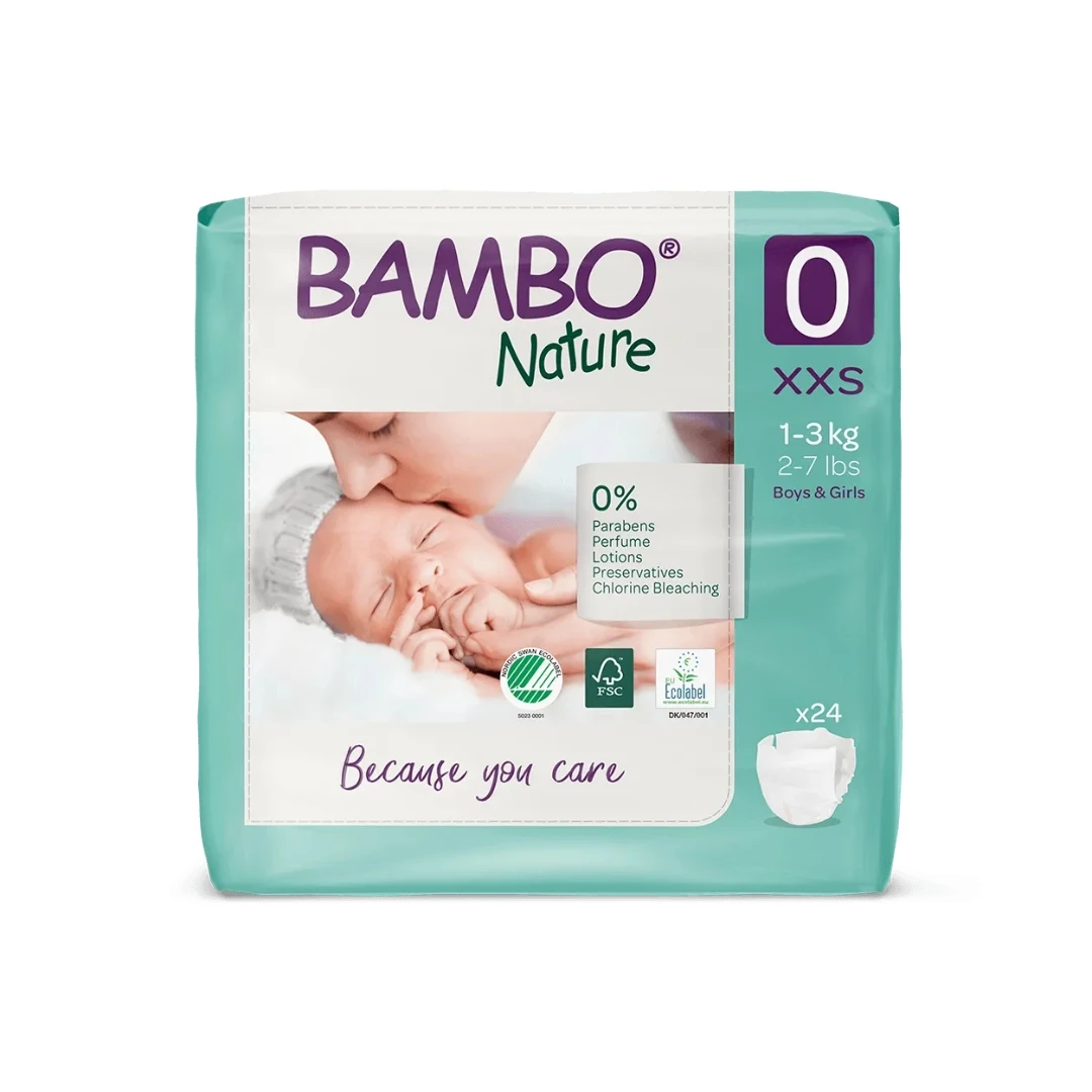 BAMBO® Nature Pelene 0 za Prevremeno Rođene Bebe 24 Pelene