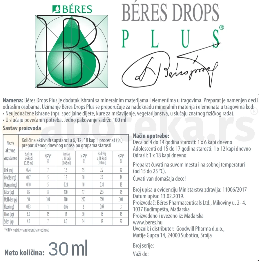 Béres Kapi Plus® za Imunitet 30 mL