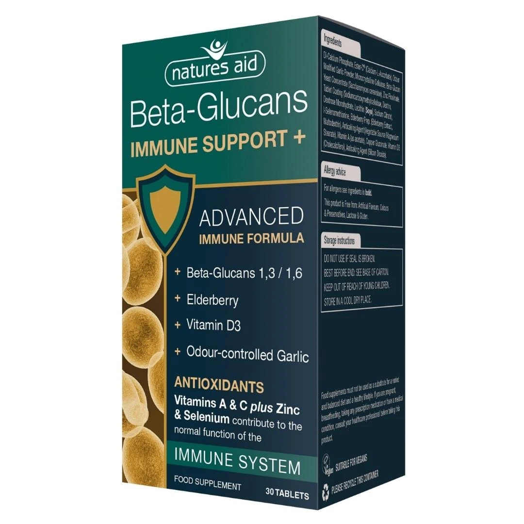 NATURES AID Beta Glucan IMMUNE SUPPORT+ 30 Tableta