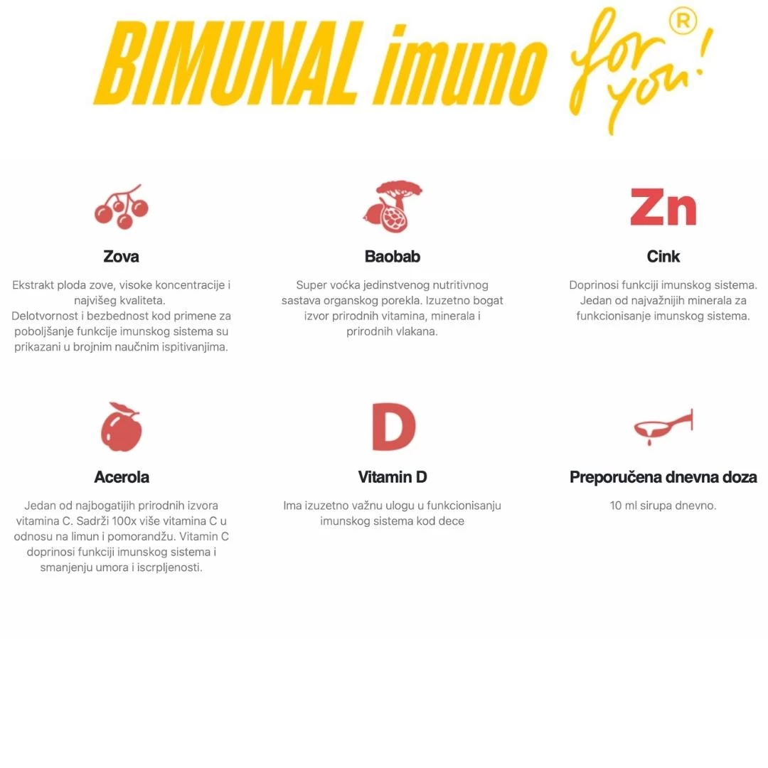 BIMUNAL IMUNO Sirup za Imunitet 300 mL