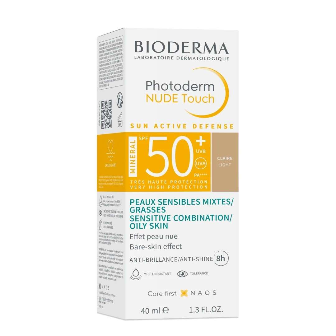 BIODERMA Photoderm NUDE Touch SPF 50+ Mineralna Krema bez Hemijskih Filtera LIGHT 40 mL