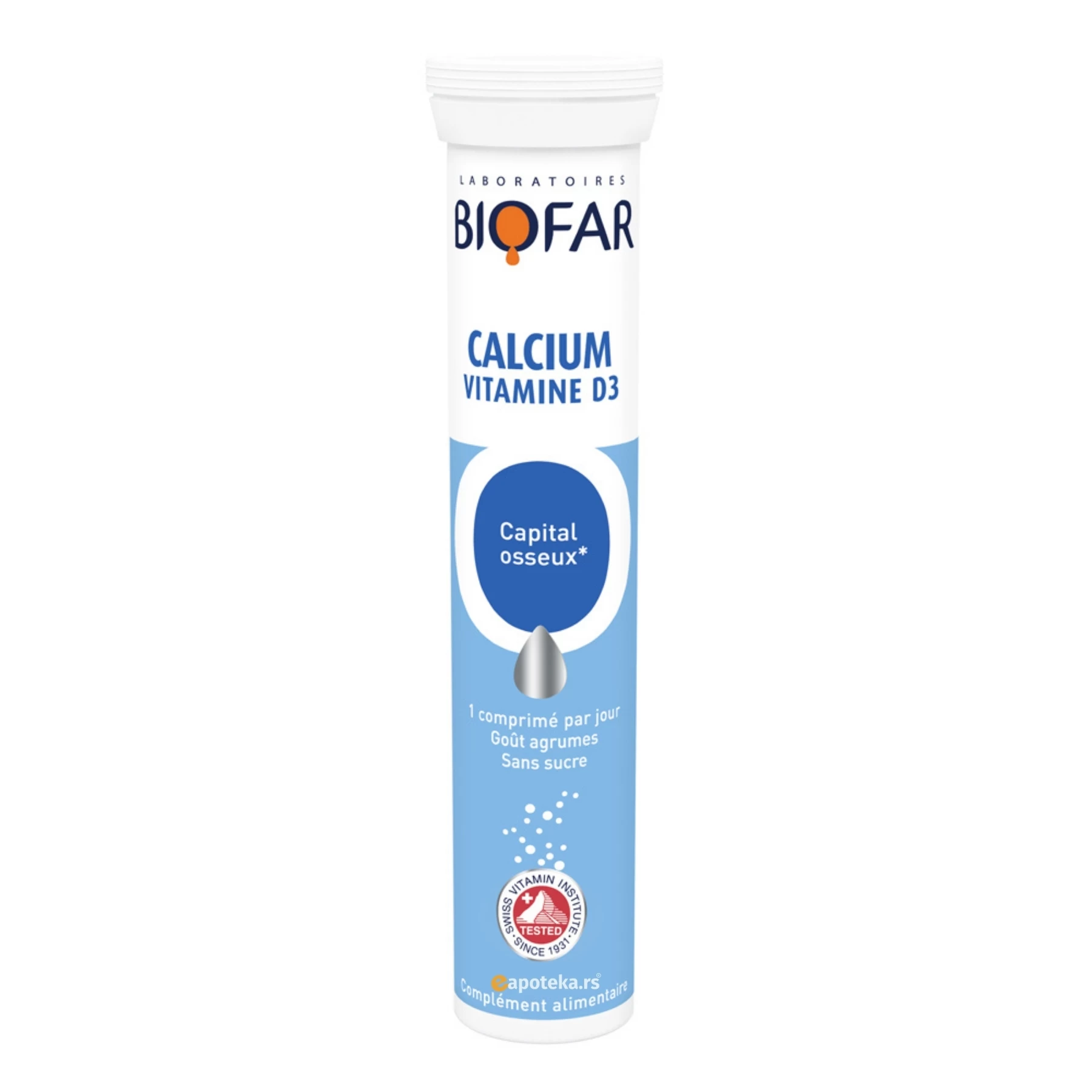 BIOFAR Kalcijum + Vitamin D3, 20 Šumećih Tableta