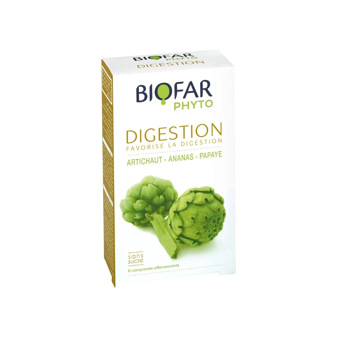 BIOFAR Phyto DIGESTION (Artičoka, Ananas i Papaja), 8 Šumećih Tableta