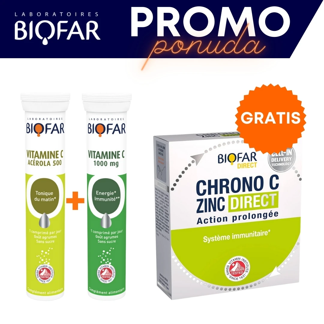 BIOFAR PROMO Vitamin C 1000+Acerola GRATIS Direct CHRONO C ZINC