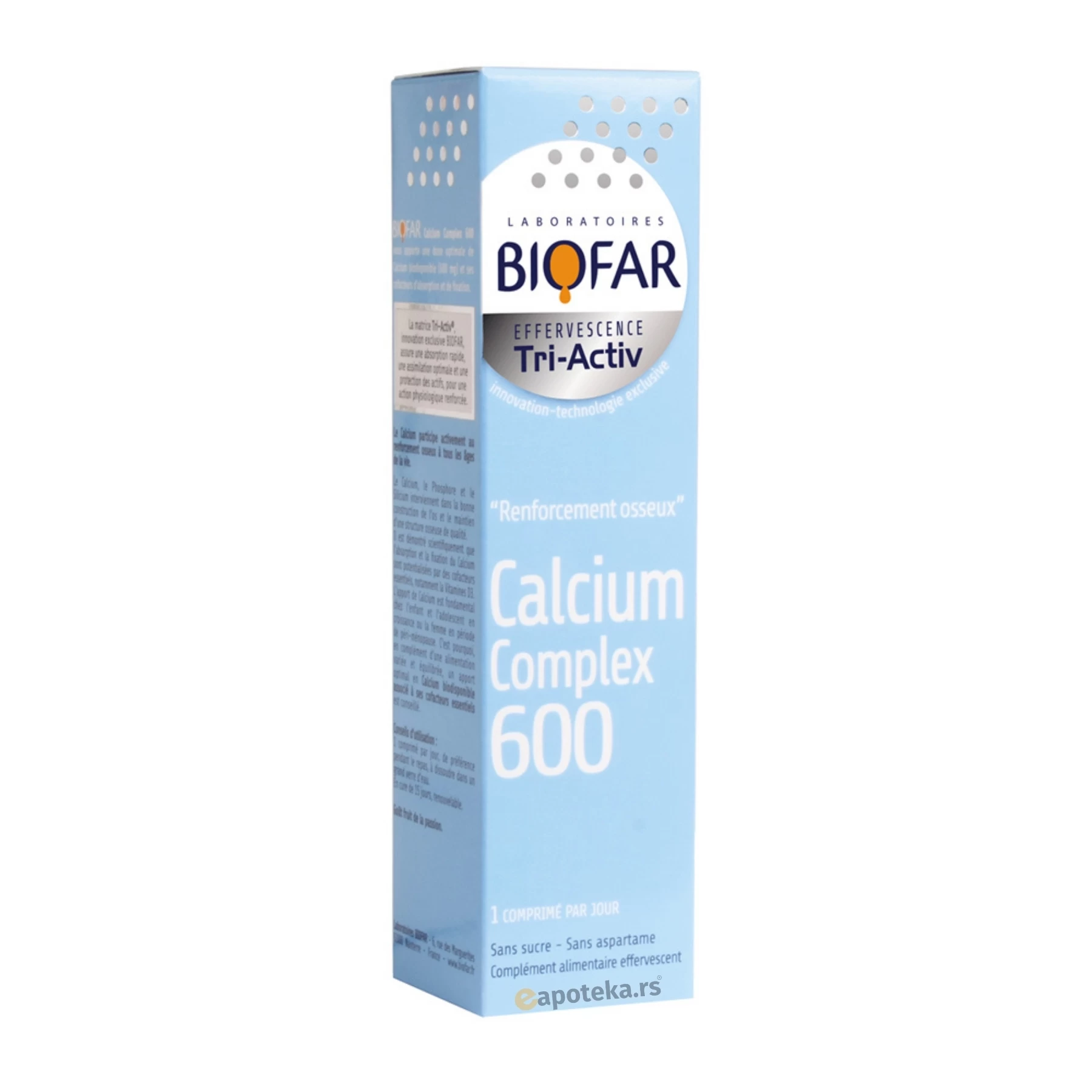 BIOFAR TriActiv Calcium Complex 600; 15 Šumećih Tableta
