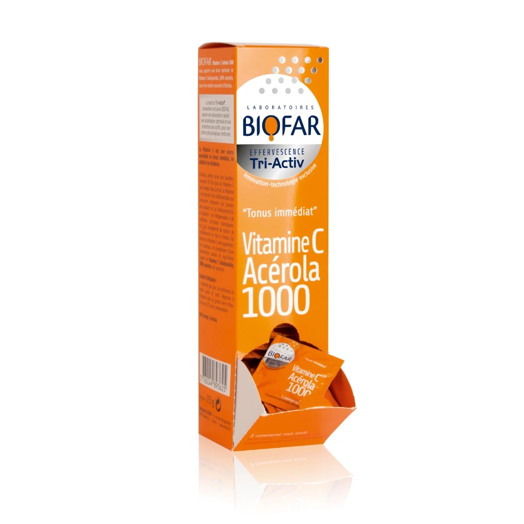 BIOFAR TriActiv Vitamin C ACEROLA 1000, 50 Šumećih Tableta