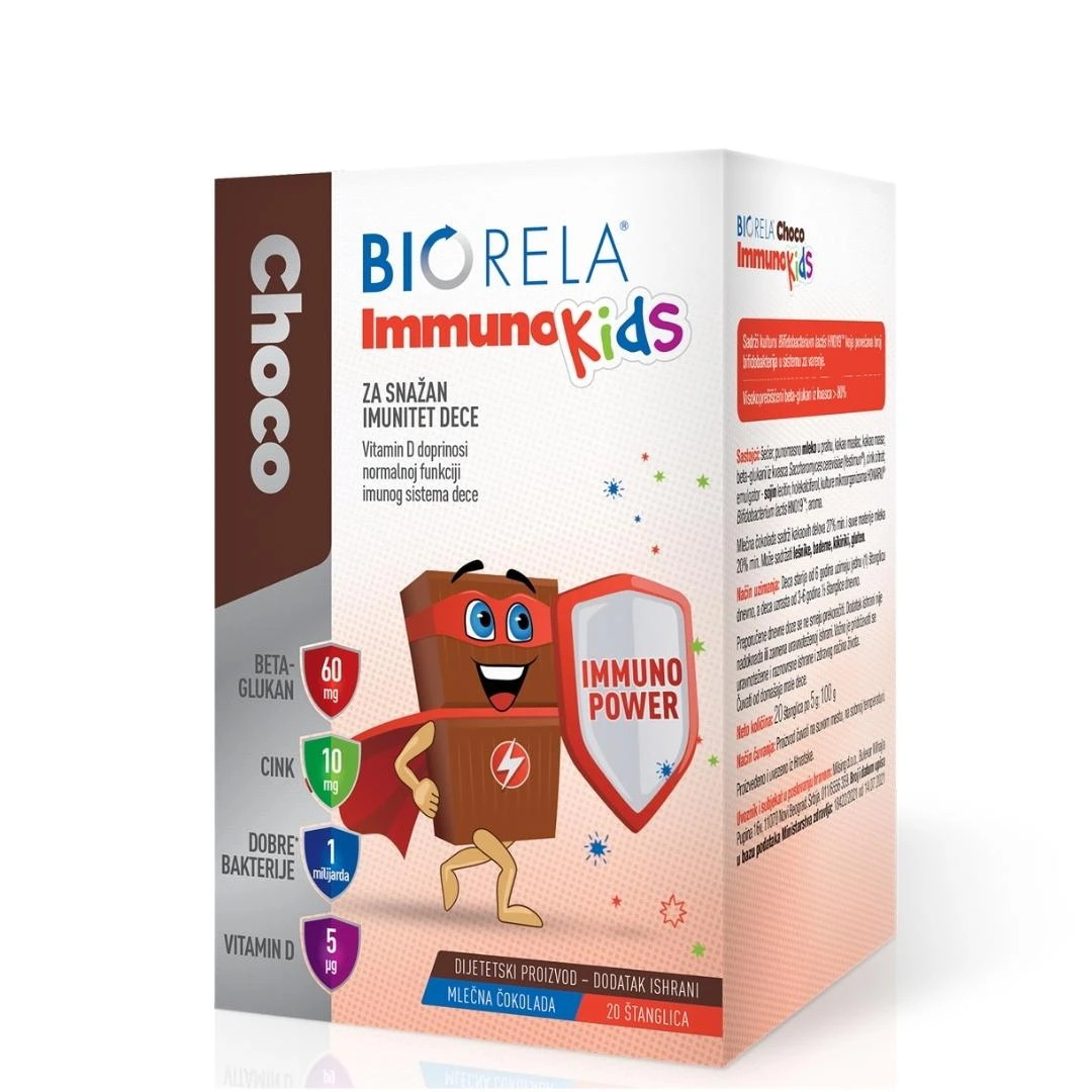 BIORELA® Immuno Kids 20 Čokoladnih Štanglica 5 g