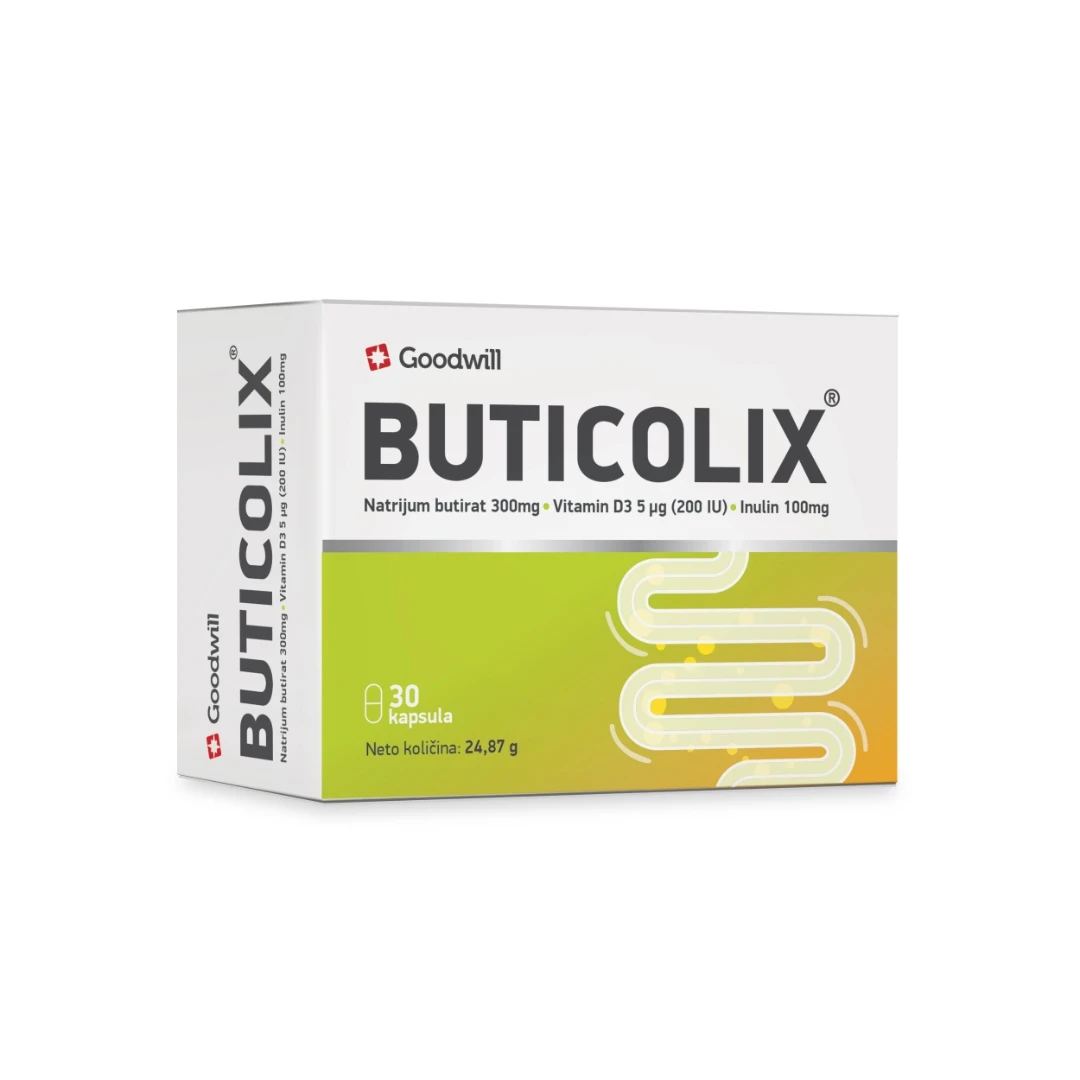 BUTICOLIX® Butirat, Inulin i Vitamin D 30 Kapsula