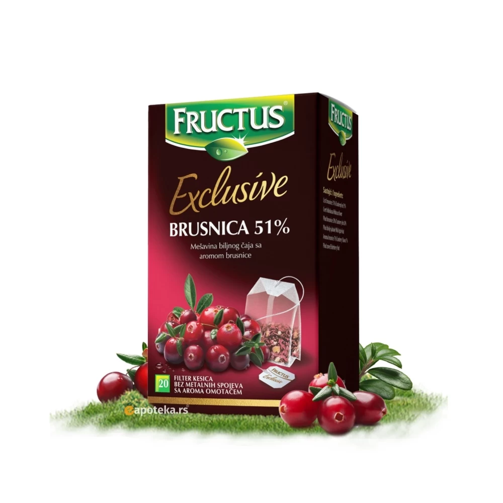 Fructus Čaj Exclusive Brusnica 51% 