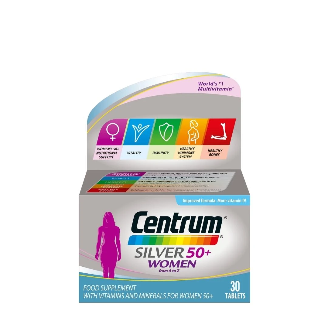 Centrum® SILVER WOMEN 50+ Multivitamini za Žene Tablete 30
