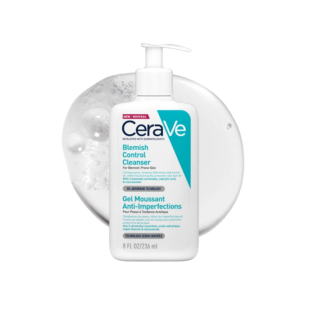CeraVe® Blemish Control Gel za Čišćenje za Kožu Sklonu Nepravilnostima sa Salicilnom Kiselinom i Niacinamidom 236 mL