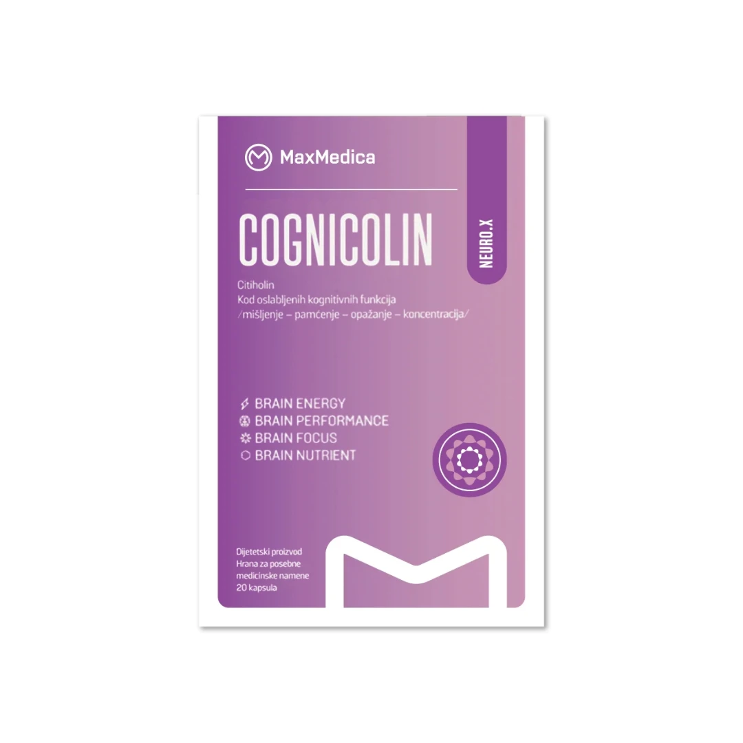 MaxMedica Cognicolin 20 Kapsula Citiholin za Pamćenje i Koncentraciju