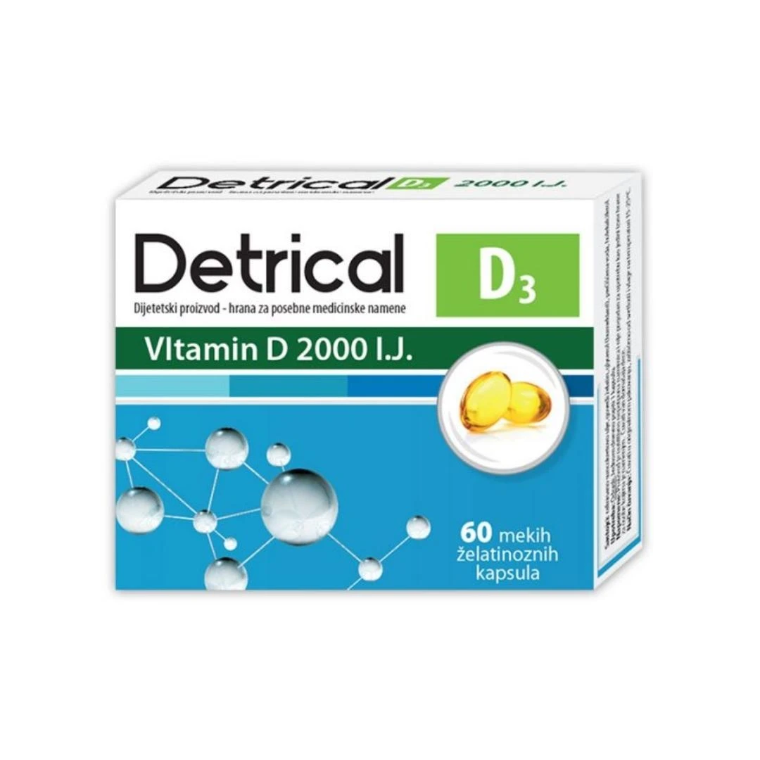 Detrical 2000 D3 60 Gel Kapsula Vitamin D3 (Holekalciferol)