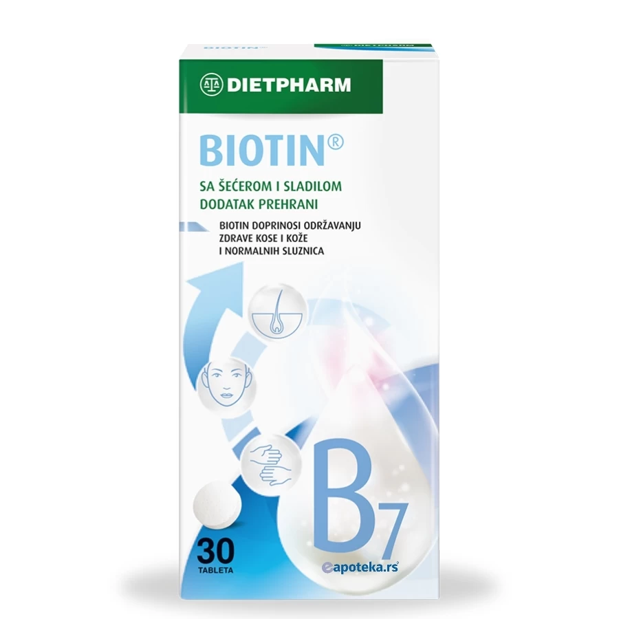 DIETPHARM Biotin® 30 Tableta Vitamin B7