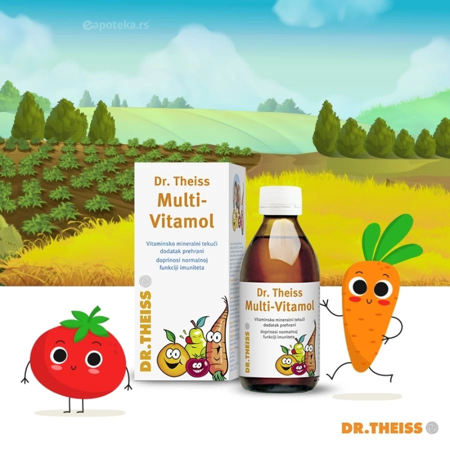 Dr. Theiss Multi-Vitamol Multivitaminski Sirup 1+ za Decu 200 mL