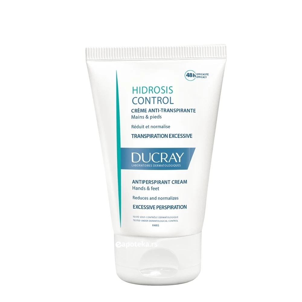 DUCRAY Hidrosis Control Antiperspirantna Krema za Ruke i Stopala Hidrosis Control Antiperspirant Cream Hands & Feet 50 mL