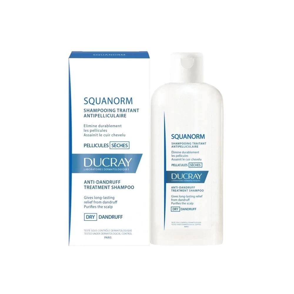 DUCRAY Squanorm Šampon Protiv Suve Peruti Squanorm Anti-Dandruff Treatment Shampoo Dry Dandruff 200 mL