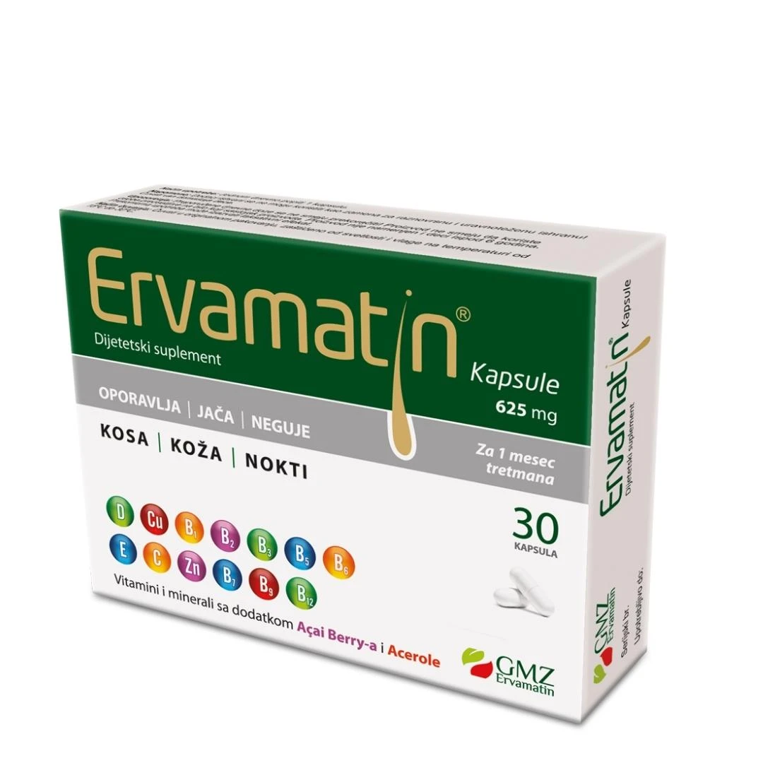 Ervamatin® Kapsule Protiv Opadanja Kose 30 Komada