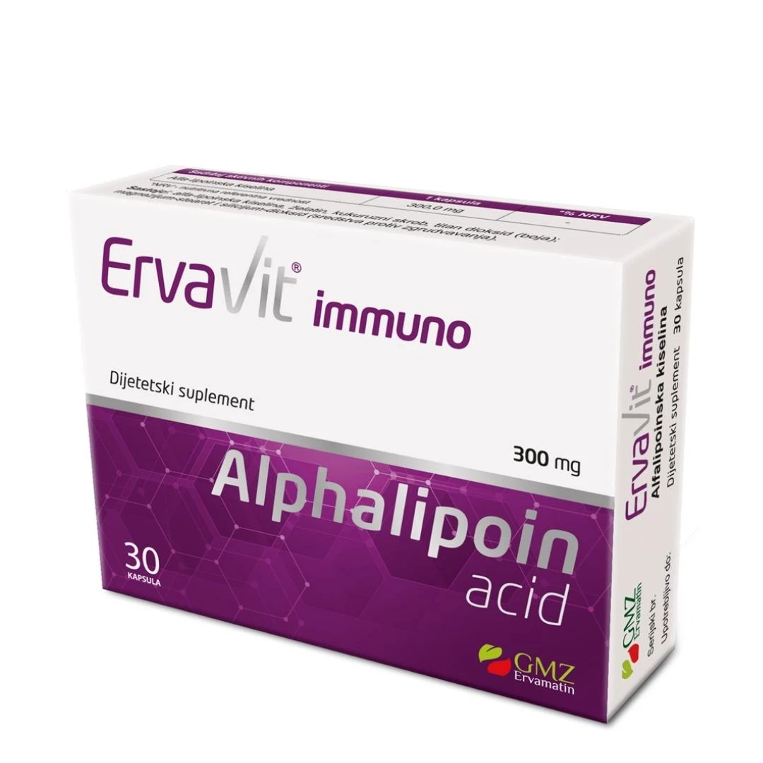 ErvaVit® Alphalipoinska Kiselina 300 mg 30 Kapsula