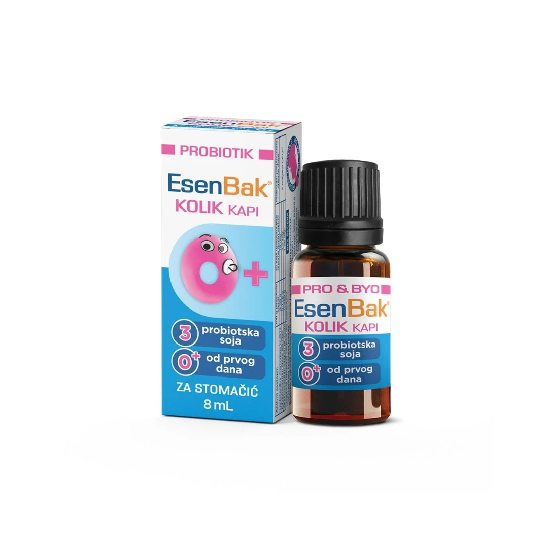 Essensa EsenBak® KOLIK 0+ Kapi 8 mL; za Pravilnu Funkciju Digestivnog Sistema kod Beba i Dece