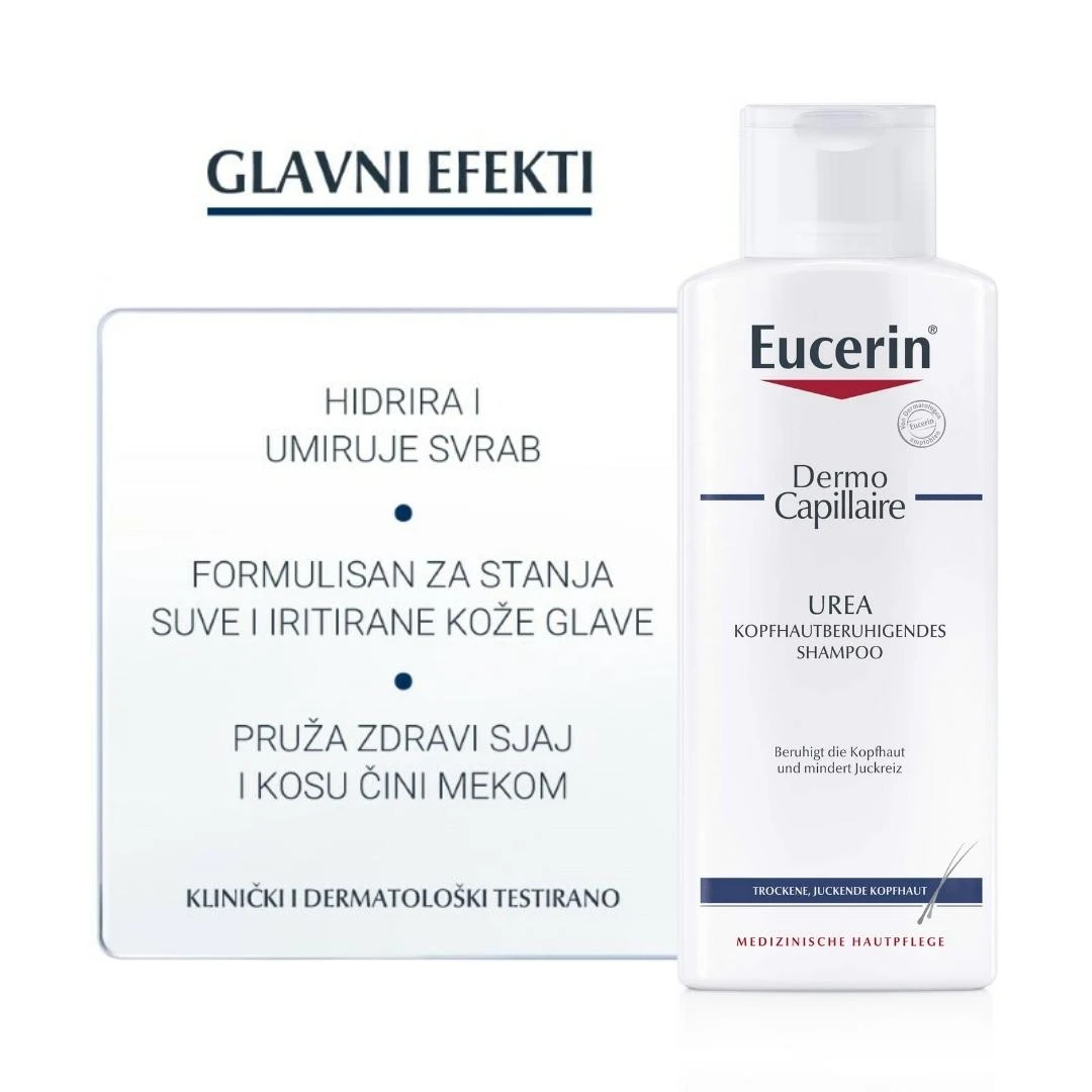 Eucerin® Dermo Capillaire Šampon za Suvu Kožu Glave i Suvu Kosu 250 mL