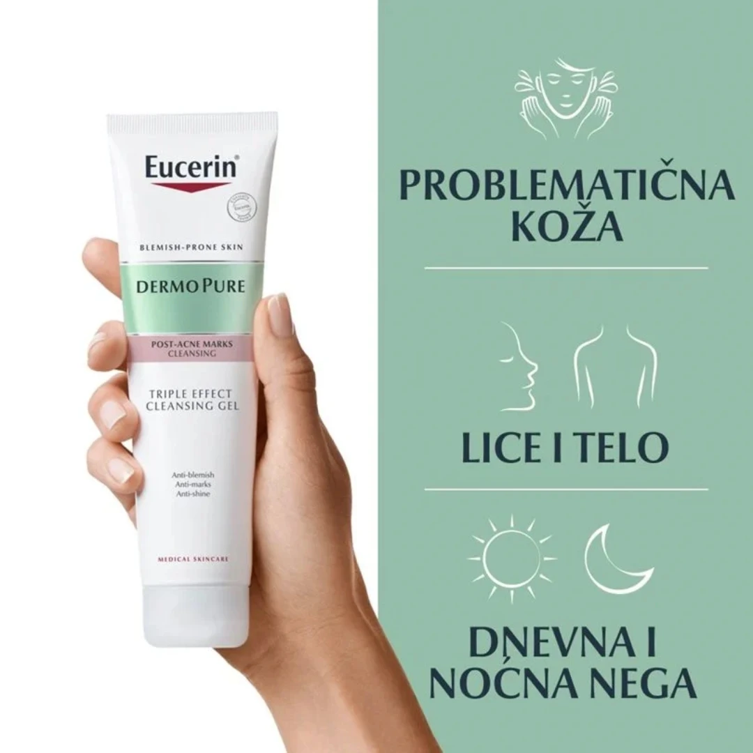 Eucerin® DermoPure Triple Effect Gel za Umivanje i Čišćenje Kože sa Trostrukim Efektom 150 mL