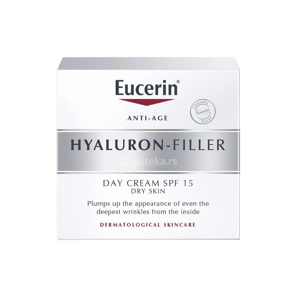 Eucerin® HYALURON-FILLER Dnevna Krema za Suvu Kožu SPF15 50 mL