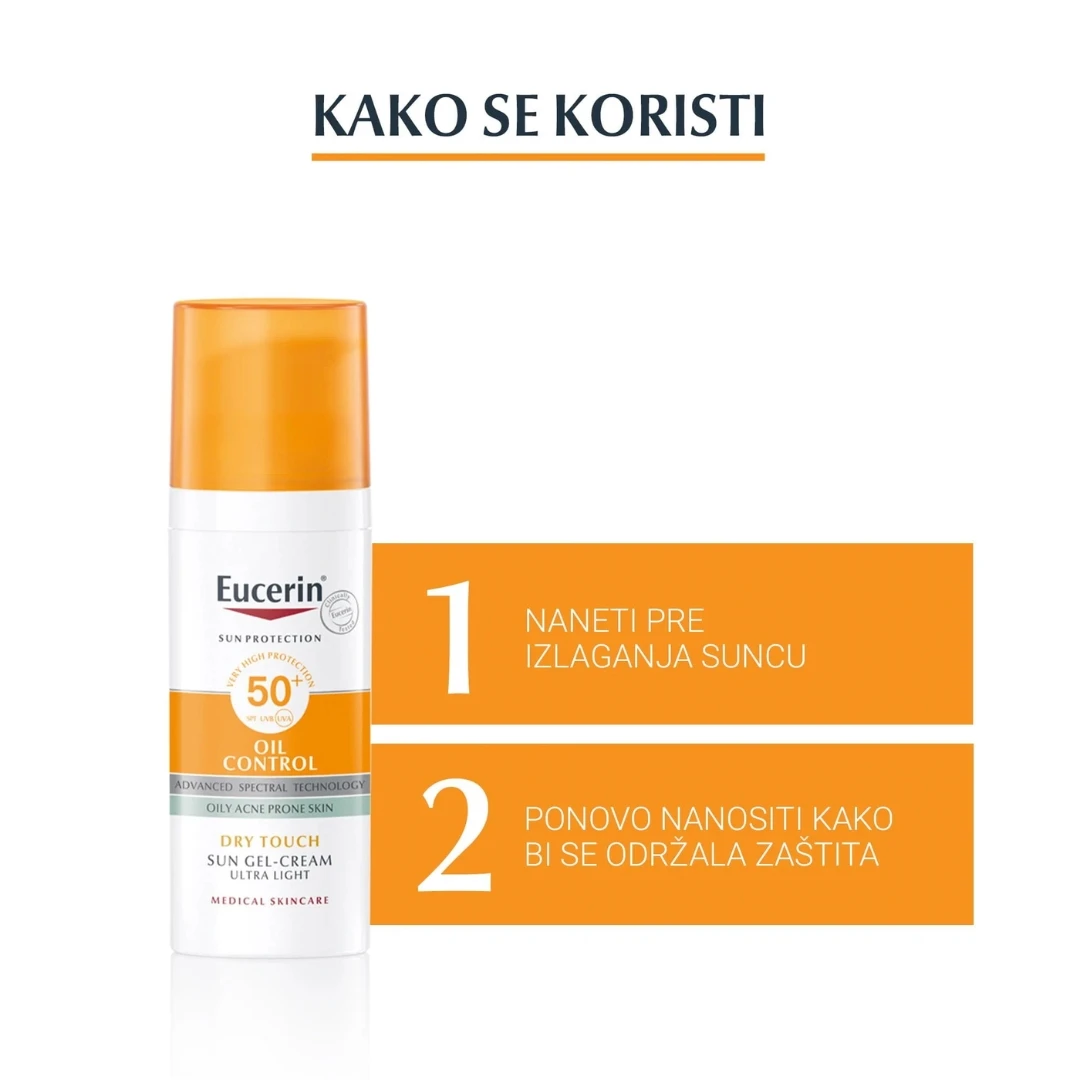 Eucerin SUN Oil Control za Zaštitu Masne Kože od Sunca SPF50+ 50 mL