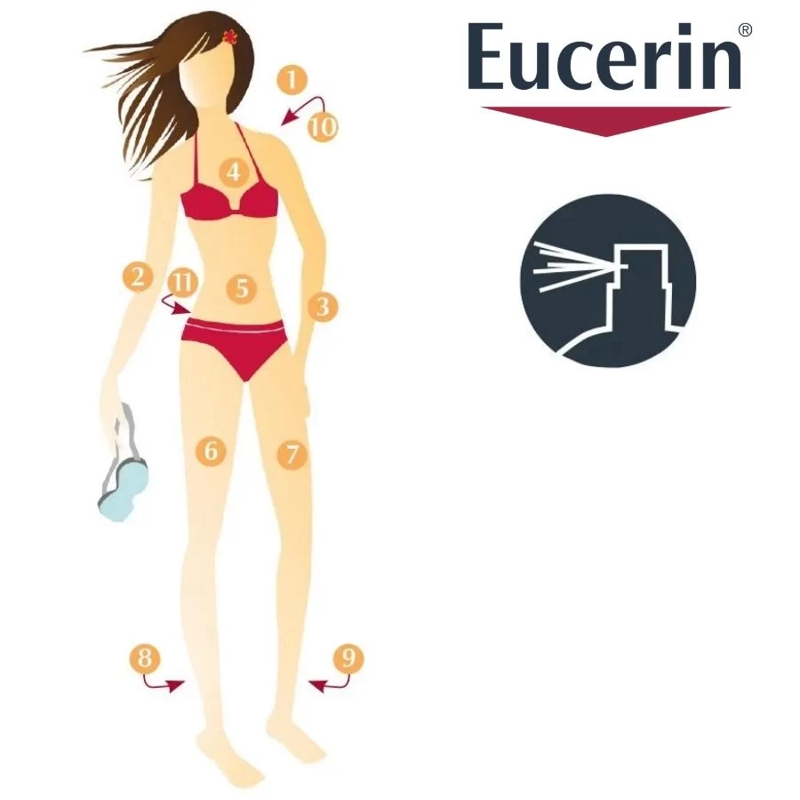 Eucerin® SUN Oil Control Transparentni Sprej za Zaštitu Osetljive Kože od Sunca SPF 30 200mL