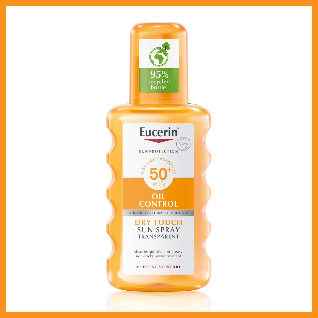 Eucerin® SUN Oil Control Transparentni Sprej za Zaštitu Osetljive Kože od Sunca SPF 50+ 200mL