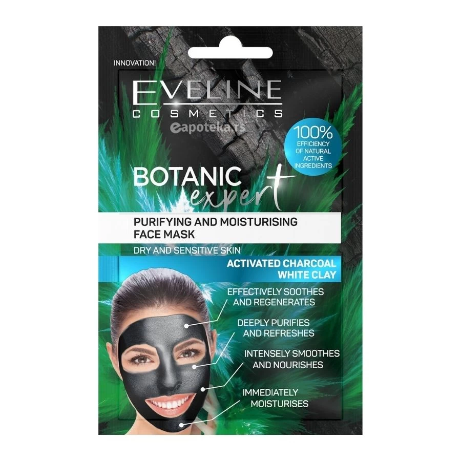 EVELINE Maska Botanic Expert za Čišćenje i Hidrataciju Lica 2x5 mL