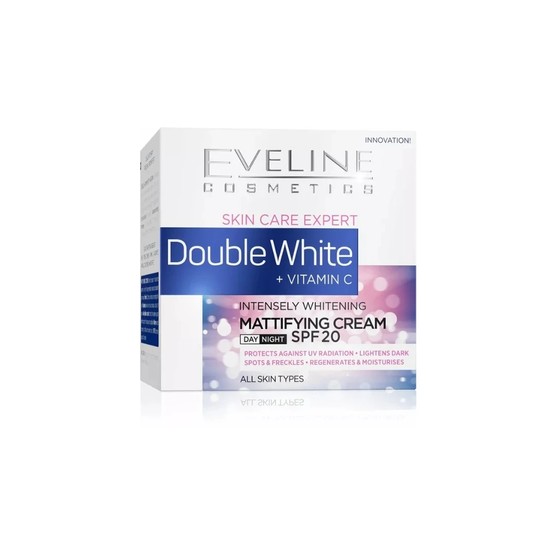 EVELINE Double White+Vitamin C Matirajuća Krema sa SPF20 50 mL