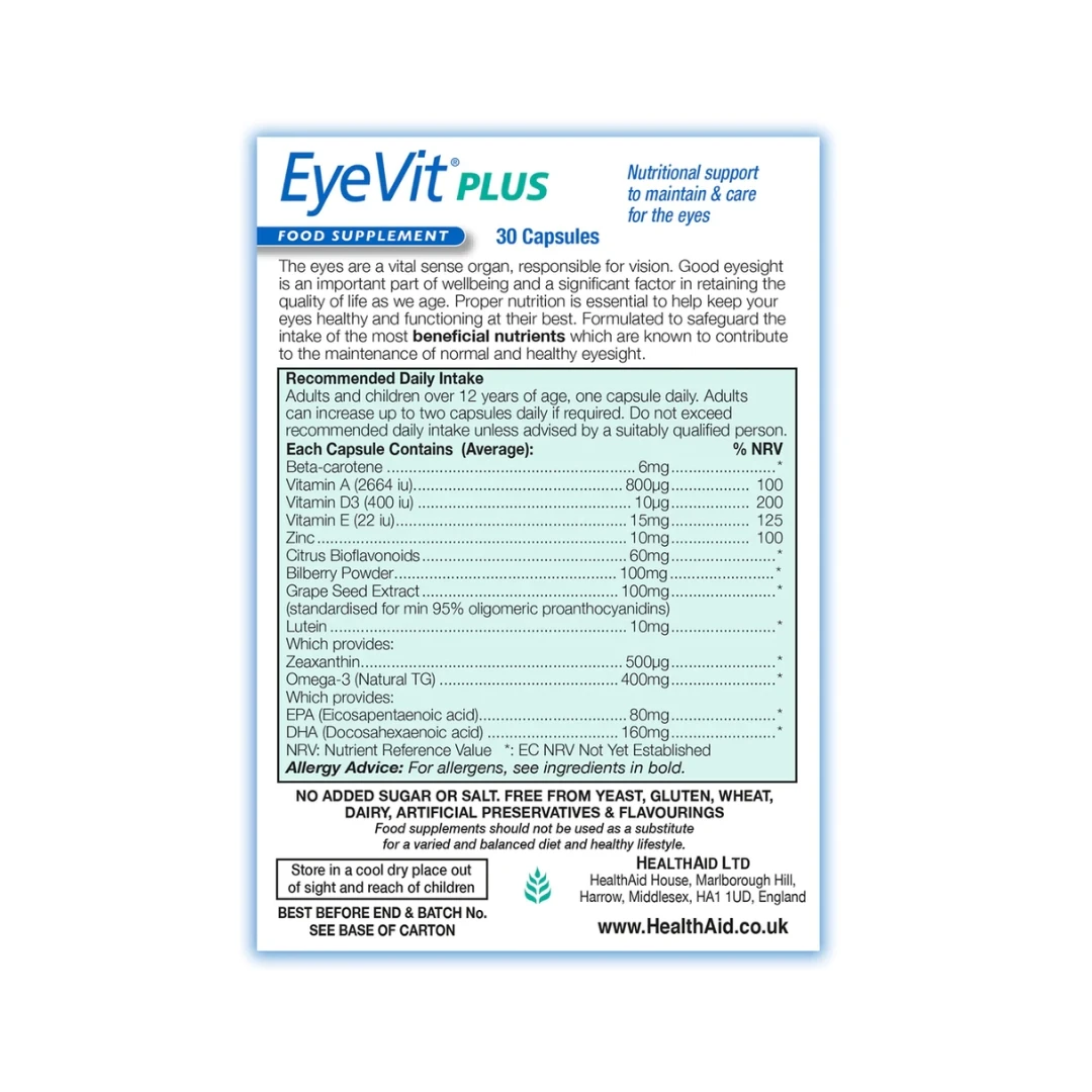 HealthAid EyeVit® PLUS 30 Kapsula