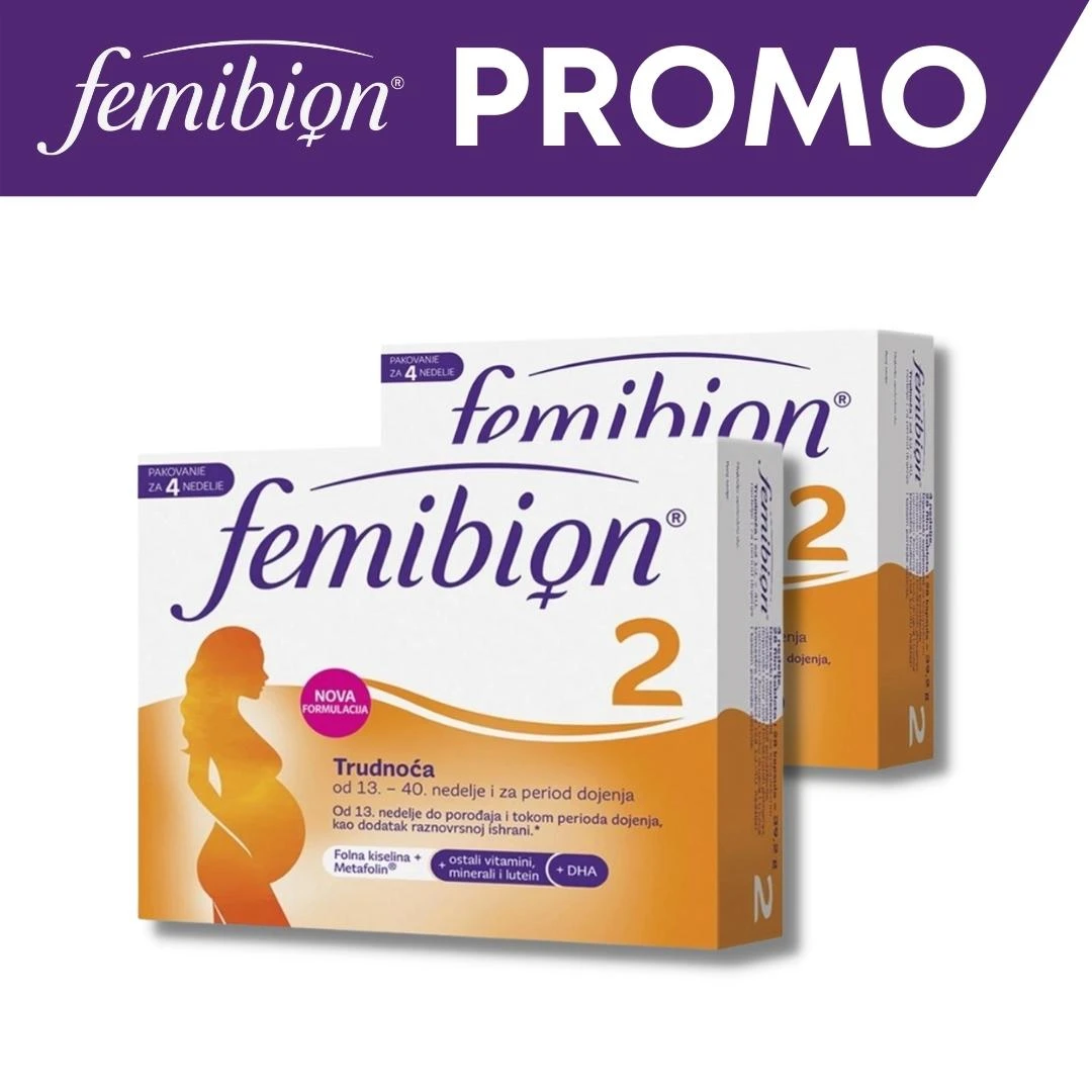 Femibion 2 DUO PACK 28 Tableta + 28 Kapsula; Vitamini za Trudnice i Dojilje PROMO