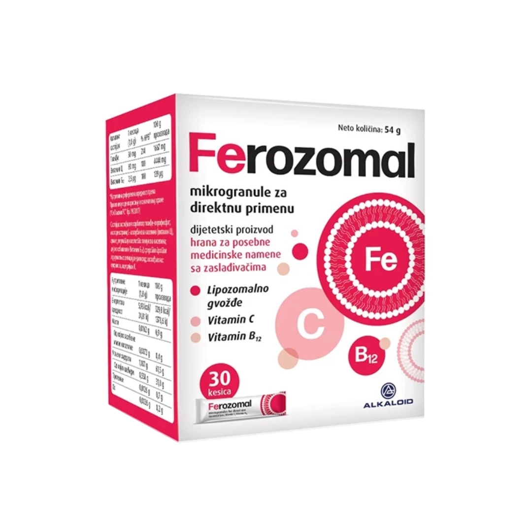 ALKALOID Ferozomal Lipozomalno Gvožđe DIRECT 30 Kesica