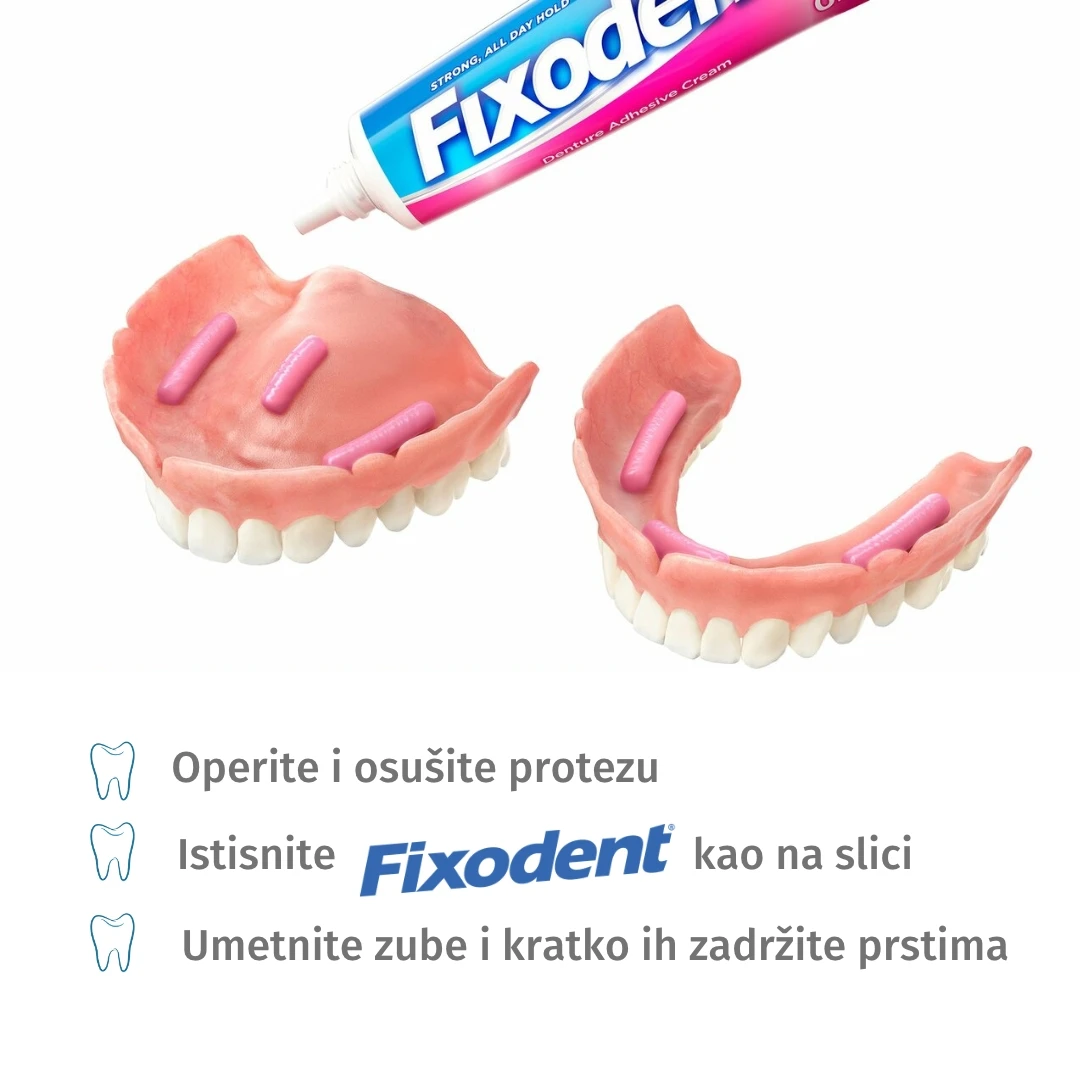 Fixodent COMPLETE Original Adhezivna Krema za Učvršćivanje Zubne Proteze 47 g