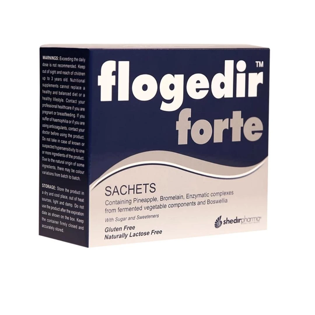 Flogedir Forte 18 Kesica sa Bromelainom, Proteazom i Bosvelinskom Kiselinom Protiv Otoka