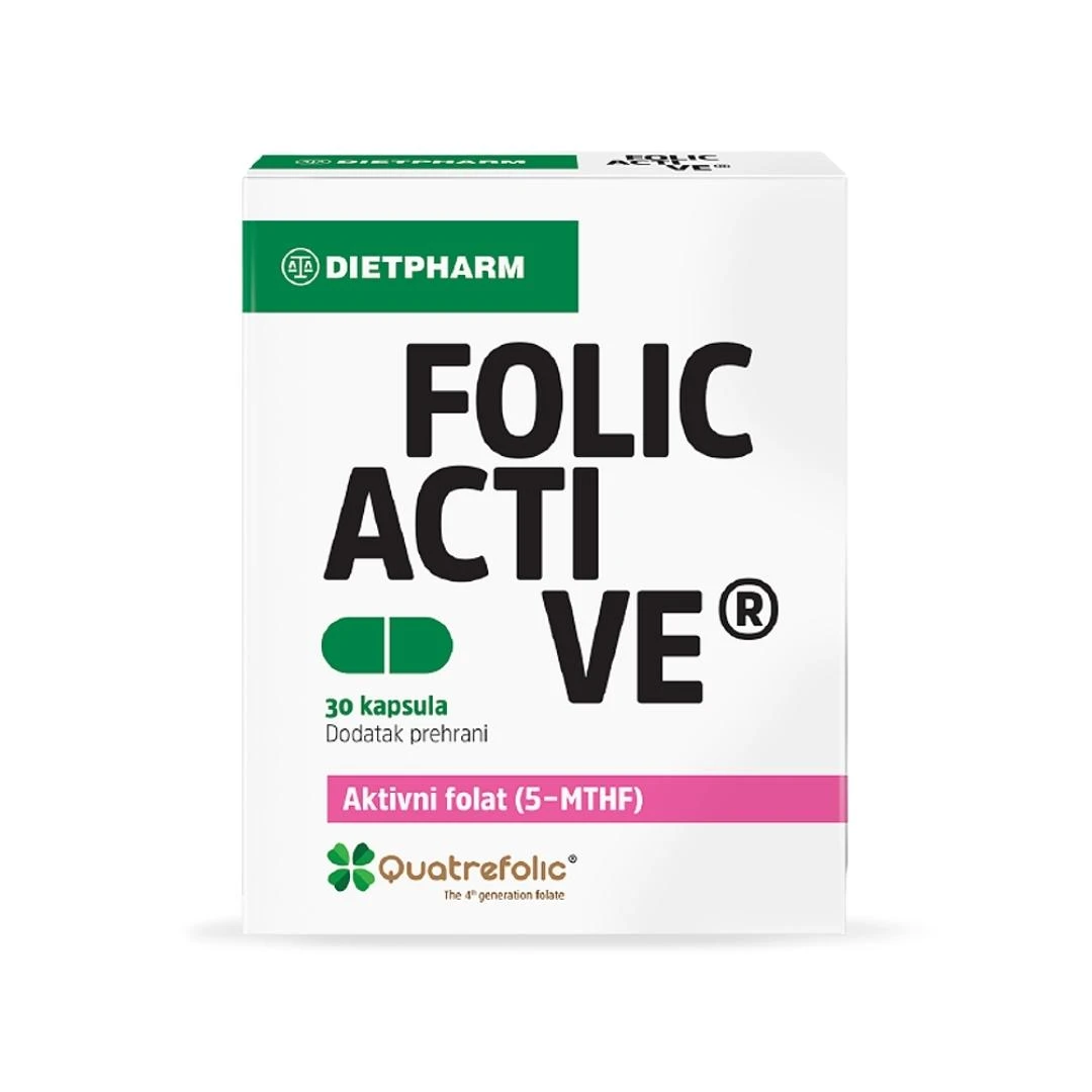 DIETPHARM Folic Active® Folna Kiselina 30 Kapsula Vitamin B9