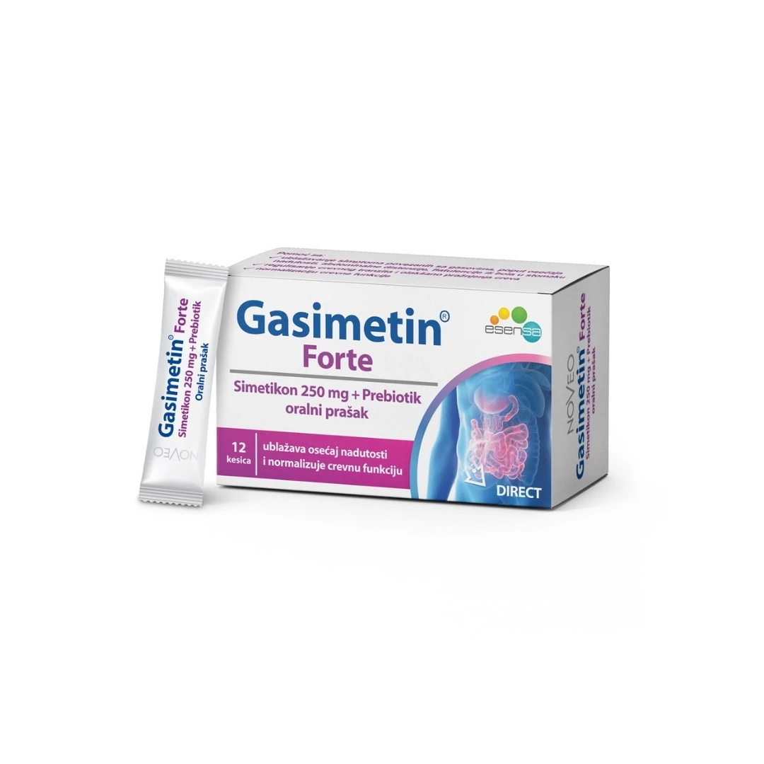 Gasimetin® Forte 20 Kesica Simetikon i Probiotici Protiv Nadutosti i Gasova