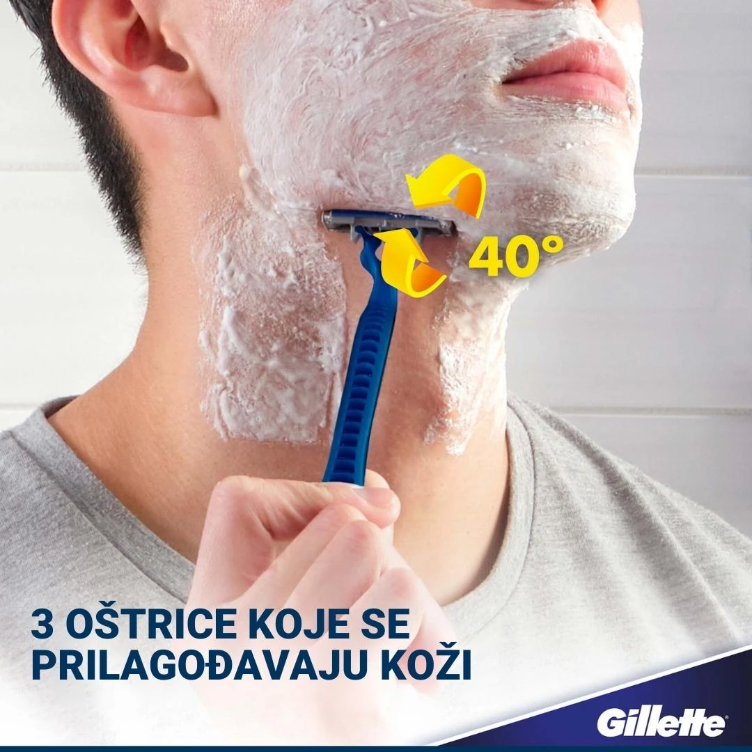 Gillette® Brijač za Jednokratnu Upotrebu BLUE 3 Comfort Slalom 8 Brijača