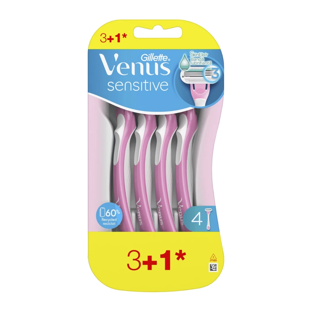Gillette® Venus Jednokratni Brijač Sensitive 3+1, 4 Brijača