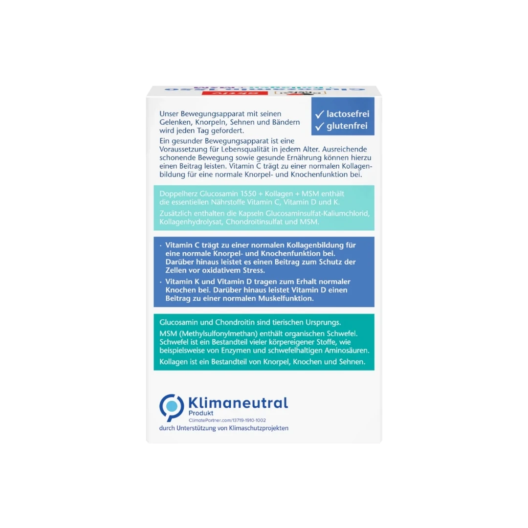 Doppelherz® Aktiv Glukozamin 1550, Kolagen, MSM, Vitamin C 40 Kapsula